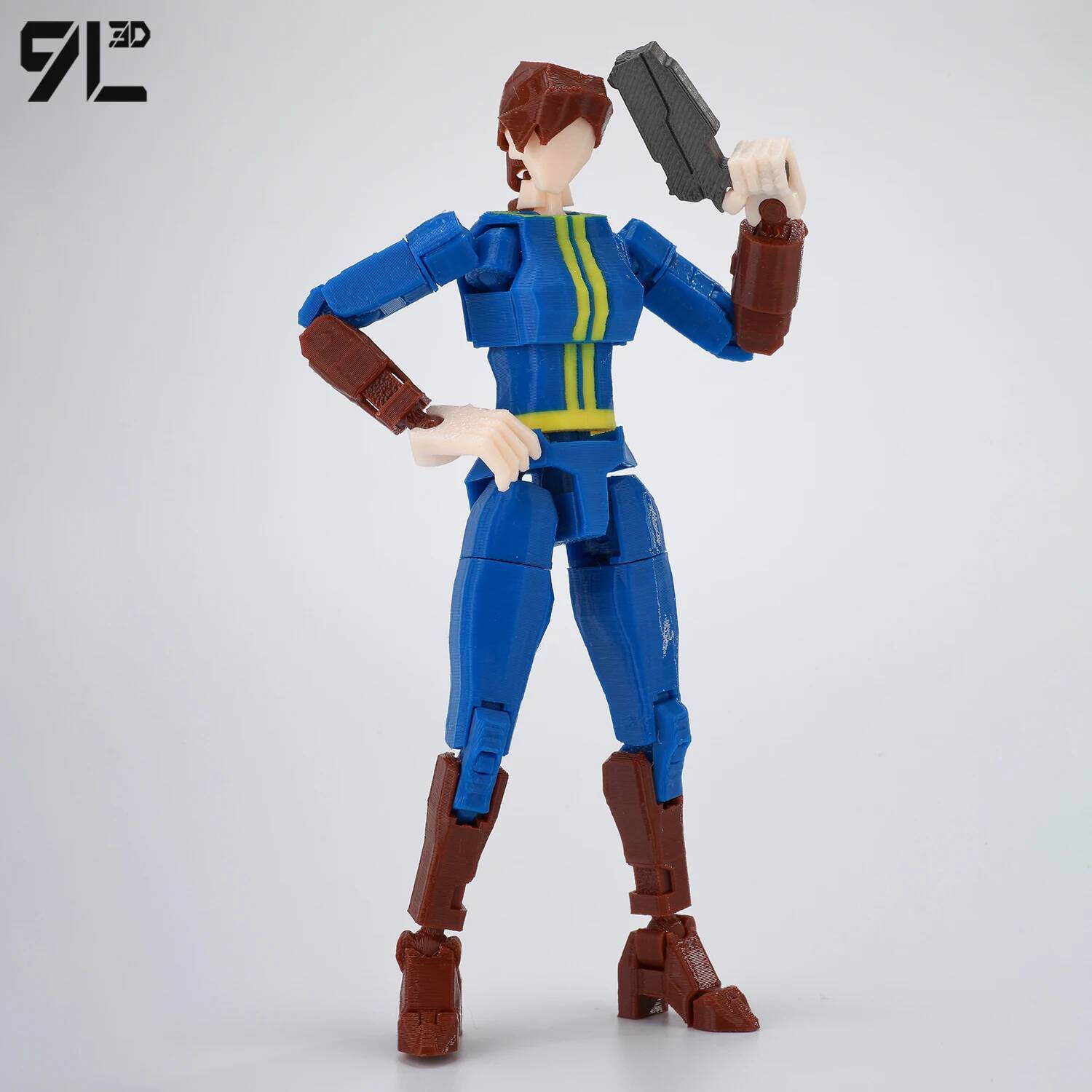 9L3D Printed Titan13 FalloutNora Duo Action Figures Lucky13 Vault Dwellers Set T13 Multi-Jointed Dummy13 Anime Toys Figure Model
