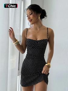Women's Polka Dot Spaghetti Strap Mini Dress, Adjustable Strap Cami Dress,Suitable for parties, clubs, and dates. g Wear