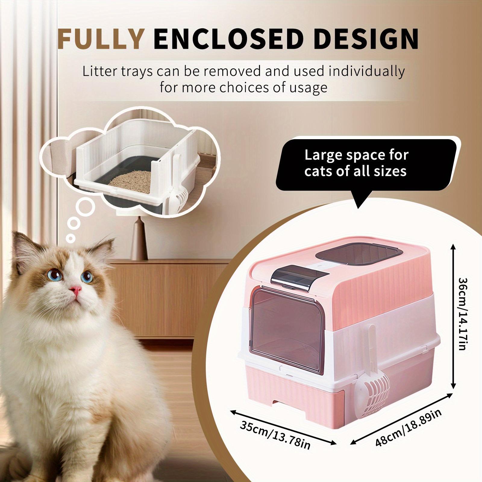 Extra Large Cat Litter Box - Odor Control, Leak-Proof, Pull-Out Design, Easy Clean