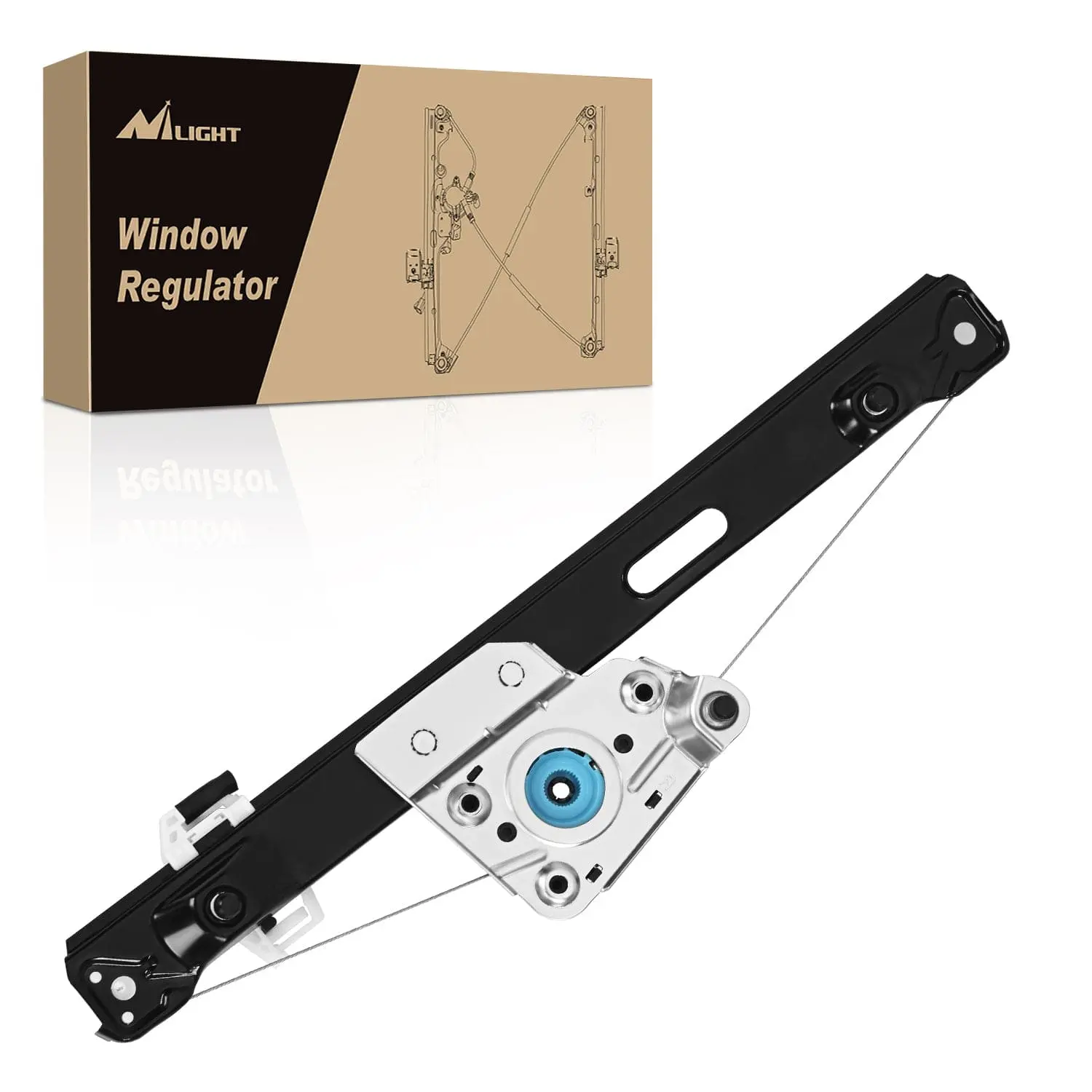 Nilight 749-468 Copper Iron Rear Driver Side Power Window Regulator Unit - Original Fit, Plug&Play, Easy Install for Smooth Window Control, Compatible with BMW E90-E91 Series 323i 325i 325xi 328i 328i xDrive 330i 330xi 335i 335xi M3 (2006-2011)