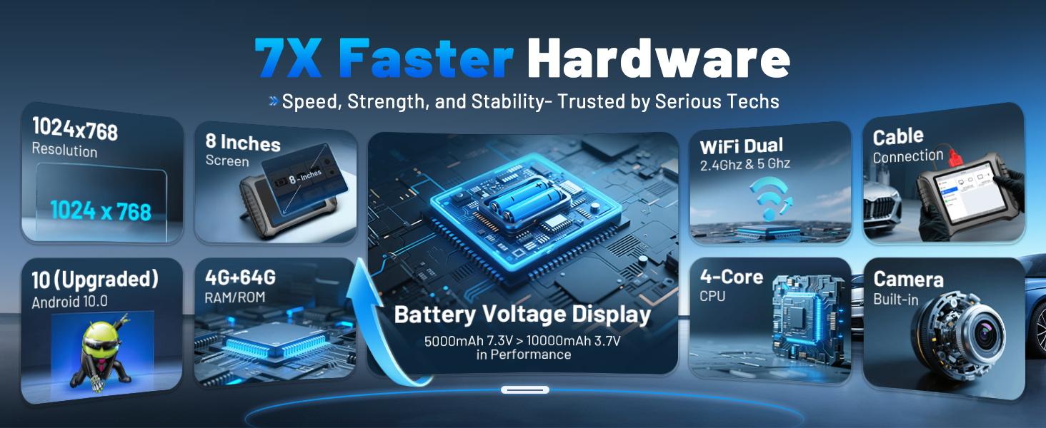 XTOOL X100 PAD3 Scan Tool & Programmer Tool with [KC100+EEPROM Adapter $350 Value Kit], All System Bidirectional OBD2 Scanner with FCA AutoAuth, 38+ Resets, ECU Coding, CAN FD & DOIP, 2 Years Update