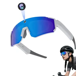 Sport Smart Glasses for Women, with 8MP Camera, 1200P Video Recording,4GB Memory Build-in (No SD Card Needed), Build-in Myopia Inner Frame,Bluetooth Call ,Music Control ,AI Translation, 260Mah Battery, IP64 Waterproof