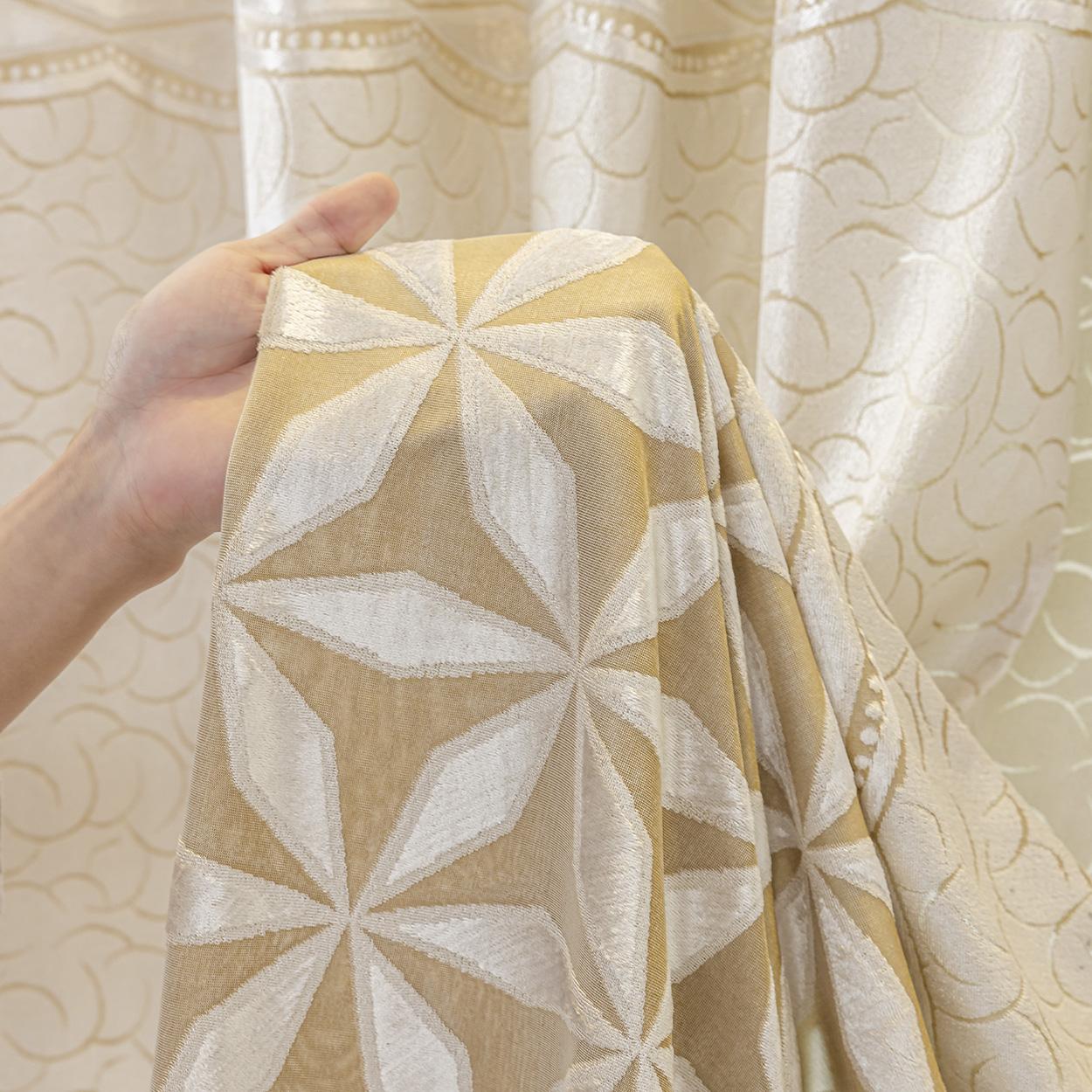 Geometric Pattern Curtain, 1 Panel Modern Simple Window Curtain, Home Decorative Curtain, Home Decoration Curtain, Home Textile for Living Room, Balcony, Bedroom or Restaurant