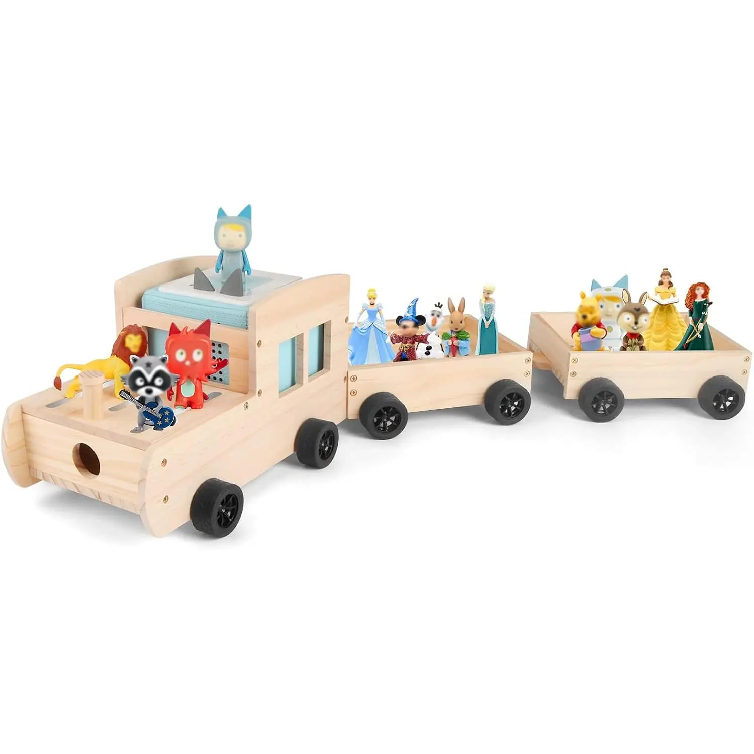 Car for Toniebox and Tonie Box Figures Storage Organizer Shelf Holder Stand | Storage & Play Magnetic Shelves Compatible with Tonie Box Player Character for Children Room
