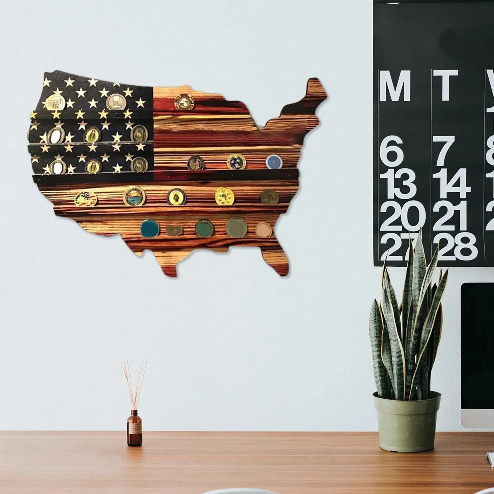 Handmade Modern Coin Display Rack Organizer - 21x36cm Boxwood Holder for Displaying Coins, Home & Festive Party Gift Supply