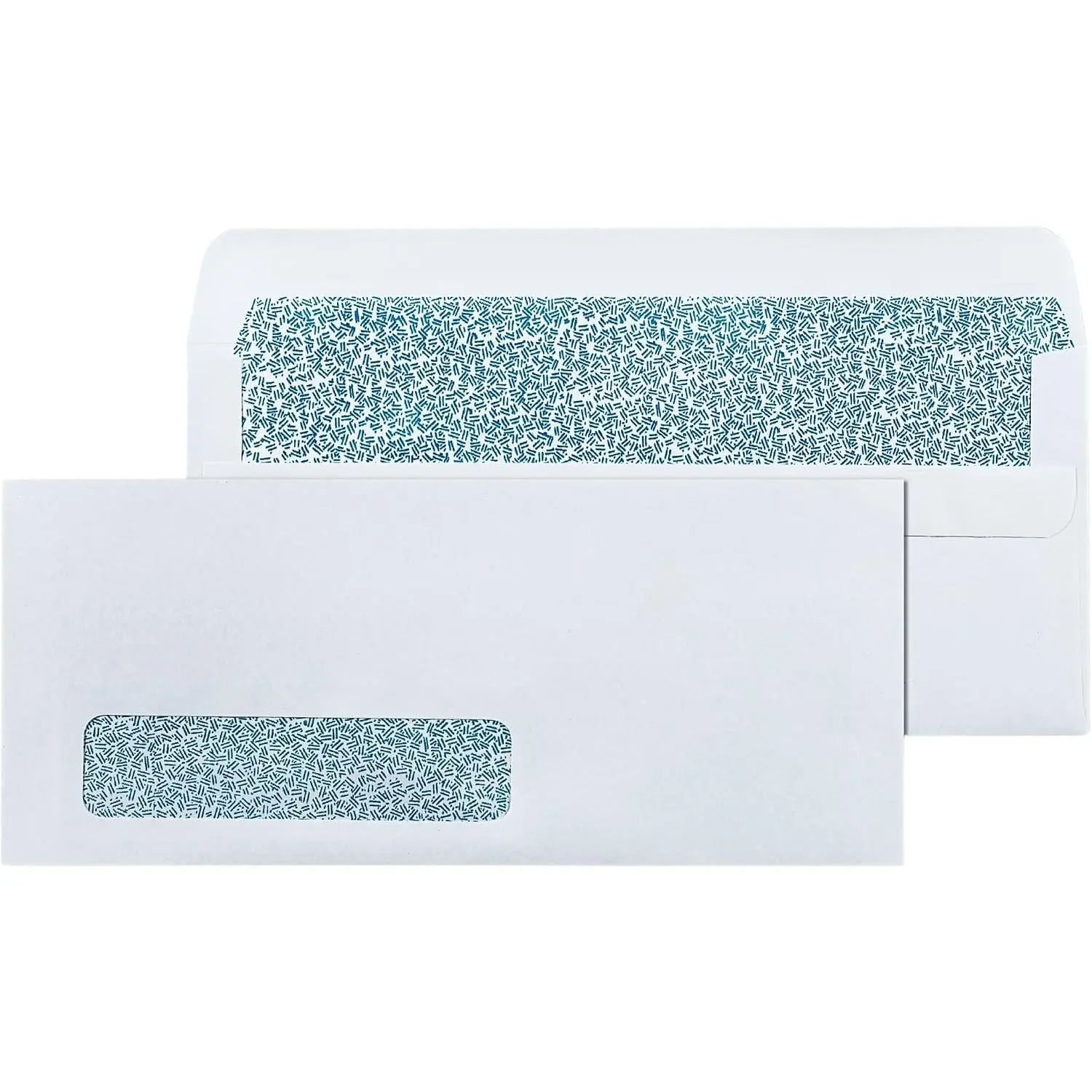 #10 Left Window Envelopes Self Seal 20 Pack - 4 1/8 x 9 1/2 Inches White Business Envelopes with Flip & Seal Closure, Security Tinted for Invoices & Statements