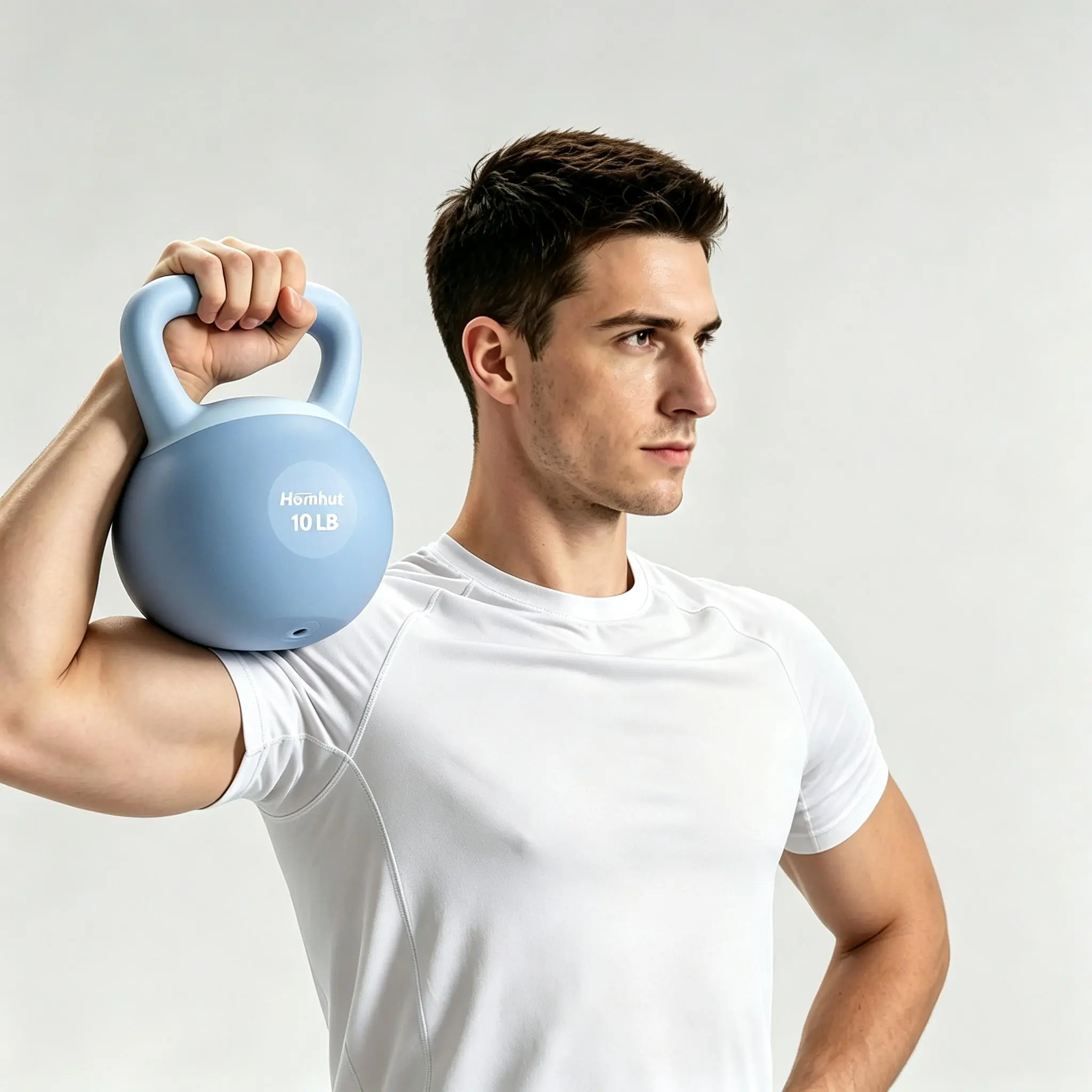 Leather Wrapped Sealed Sand Chamber Soft Kettlebell Wide Comfort Two Hand Grip Anti Collision Cushion Base Compact Home Fitness Weight Gear