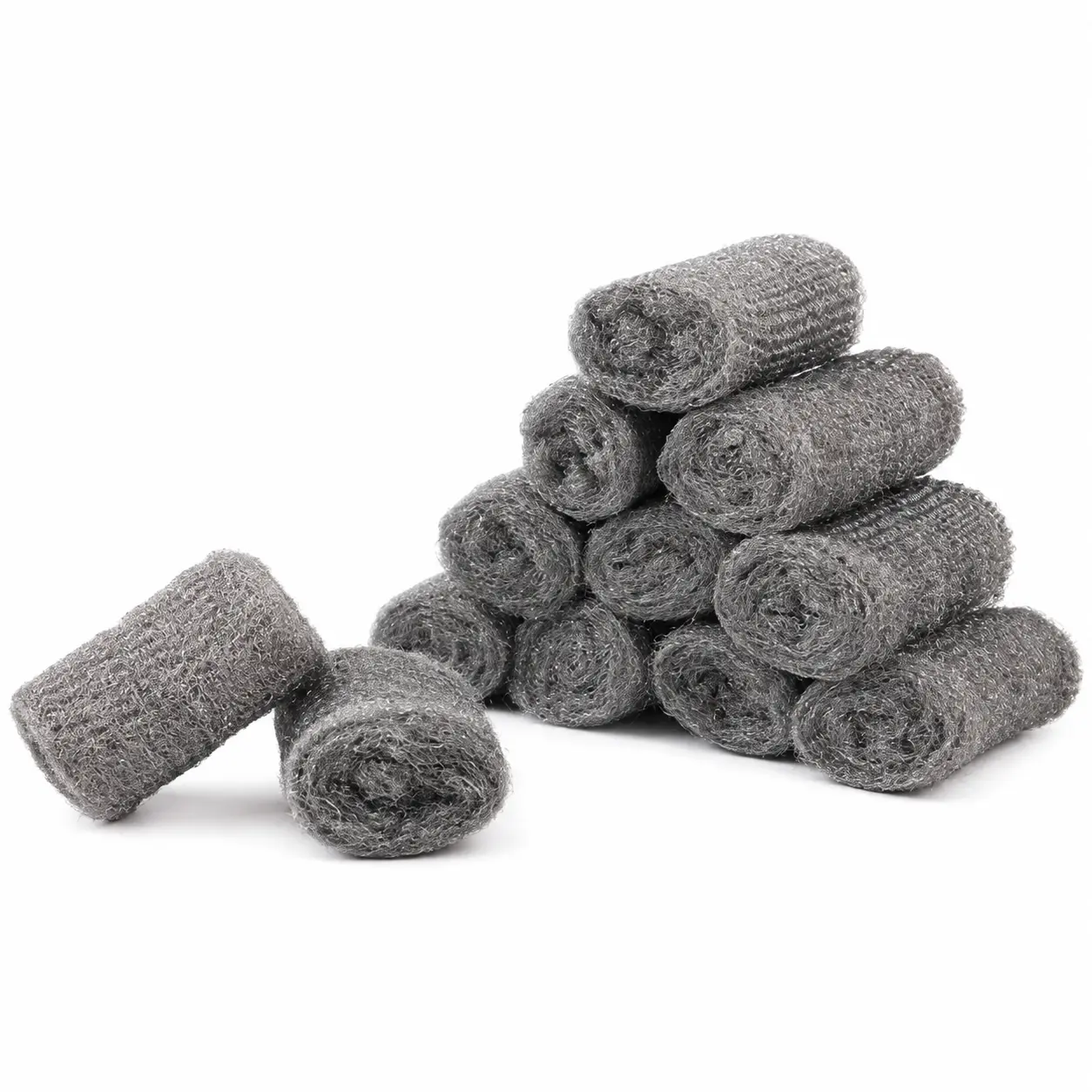 Ultra-Fine Stainless Steel Wool Pads for Faucet Polishing, Kitchen Degreasing, Rust Removal, and Heavy-Duty Cleaning – 12-Piece Durable, Non-Scratch Abrasive Set for Sinks, Taps, and Stainless Surfaces