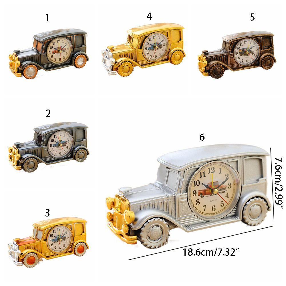 6 Styles Cute Car Alarm Clock Antique Unique Classic Car Bedside Clock Nostalgic Child Alarm Clock Desktop Decor