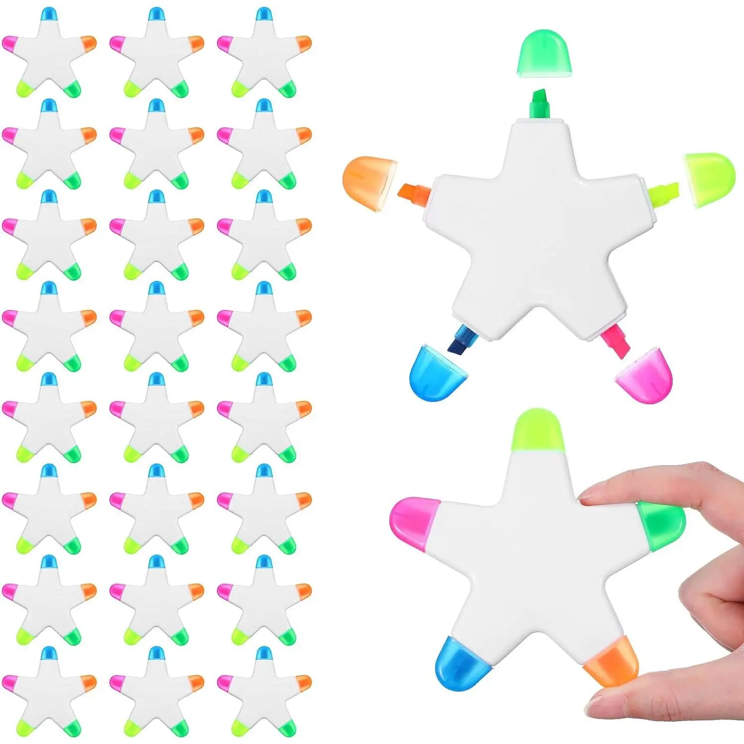 24-Pack  Highlighter Set: Multi Highlighter in  Pen with 5 Colors