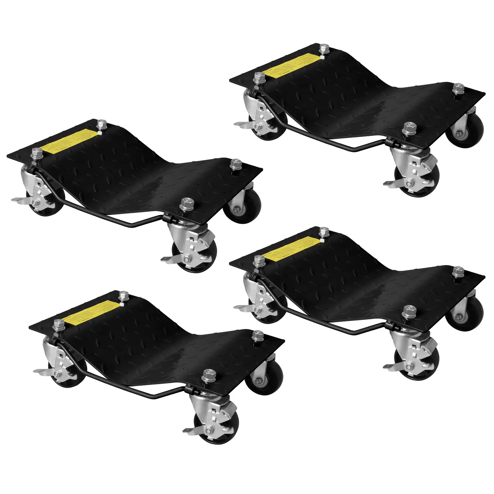 Car Dolly Set of 4 Heavy Duty, Car Wheel Dollies Set of 4, 6000 LBS Vehicle Dolly Set for Moving Car