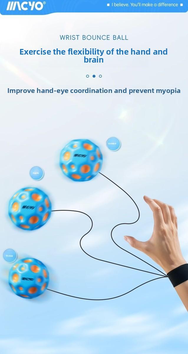 THE WELL KEPT Foam Moonstone Dimple Ball - Stress Relief Toy to Improve Reaction Time & Hand-Eye Coordination