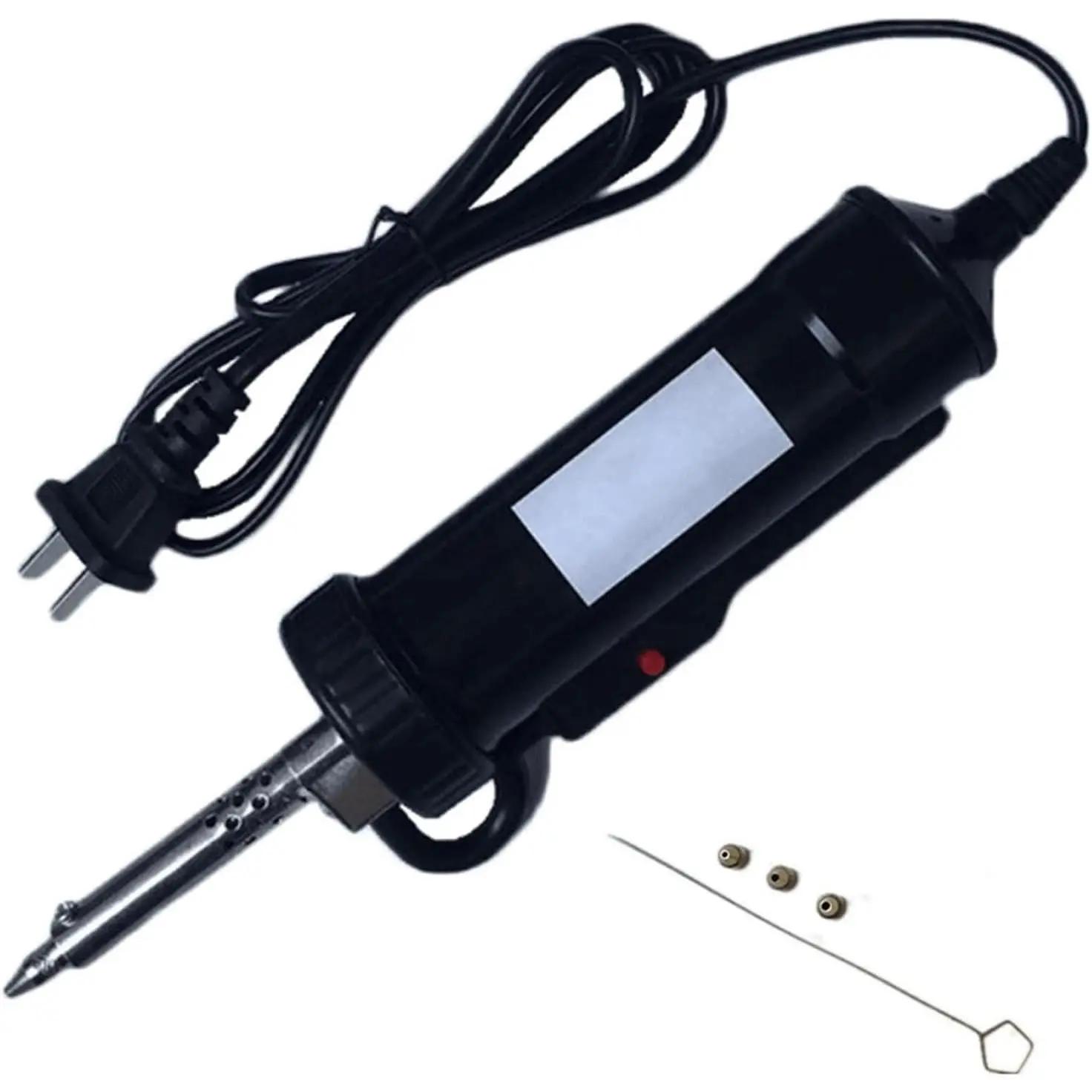 30W Power Automatic Suction Tin Desoldering Tool, 120V Portable Electric Vacuum Solder Sucker, US Plug Size Repairing Iron Tool