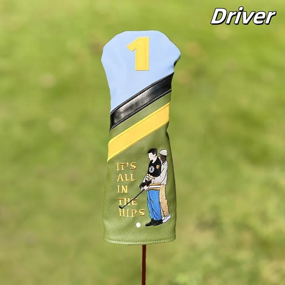 Cartoon Pattern Golf Club Head Cover, 1 Count/4 Counts Driver & Fairway Woods Protective Gear, Elastic Closure, Golf Accessories for Men & Women