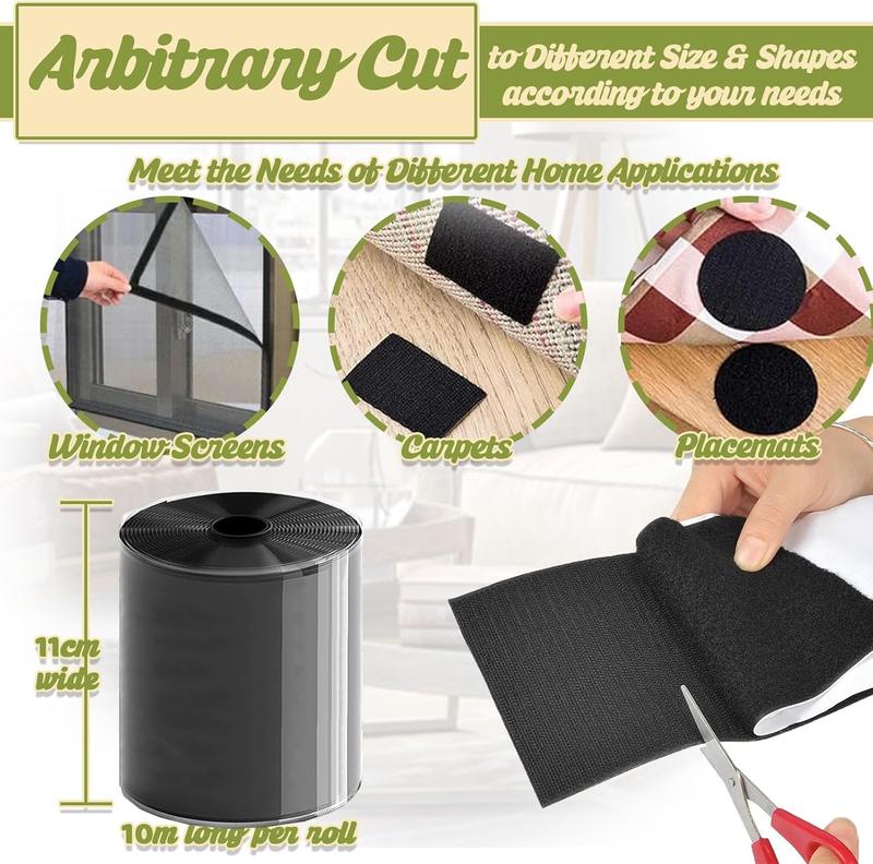 4.3 Inch x 32.8 Heavy Duty Hook and Loop Tape Strips with Adhesive Cushion Grip to Sliding Keep Couch Cushions Mattress from Sliding, Outdoor No Punching Picture Wall Hanging Strips 4.3 Inch x 32.8 Heavy Duty Hook and Loop Tape Strips with Adhesive Cushion Grip to Sliding Keep Couch Cushions Mattress from Sliding, Outdoor No Punching Picture Wall Hanging Strips