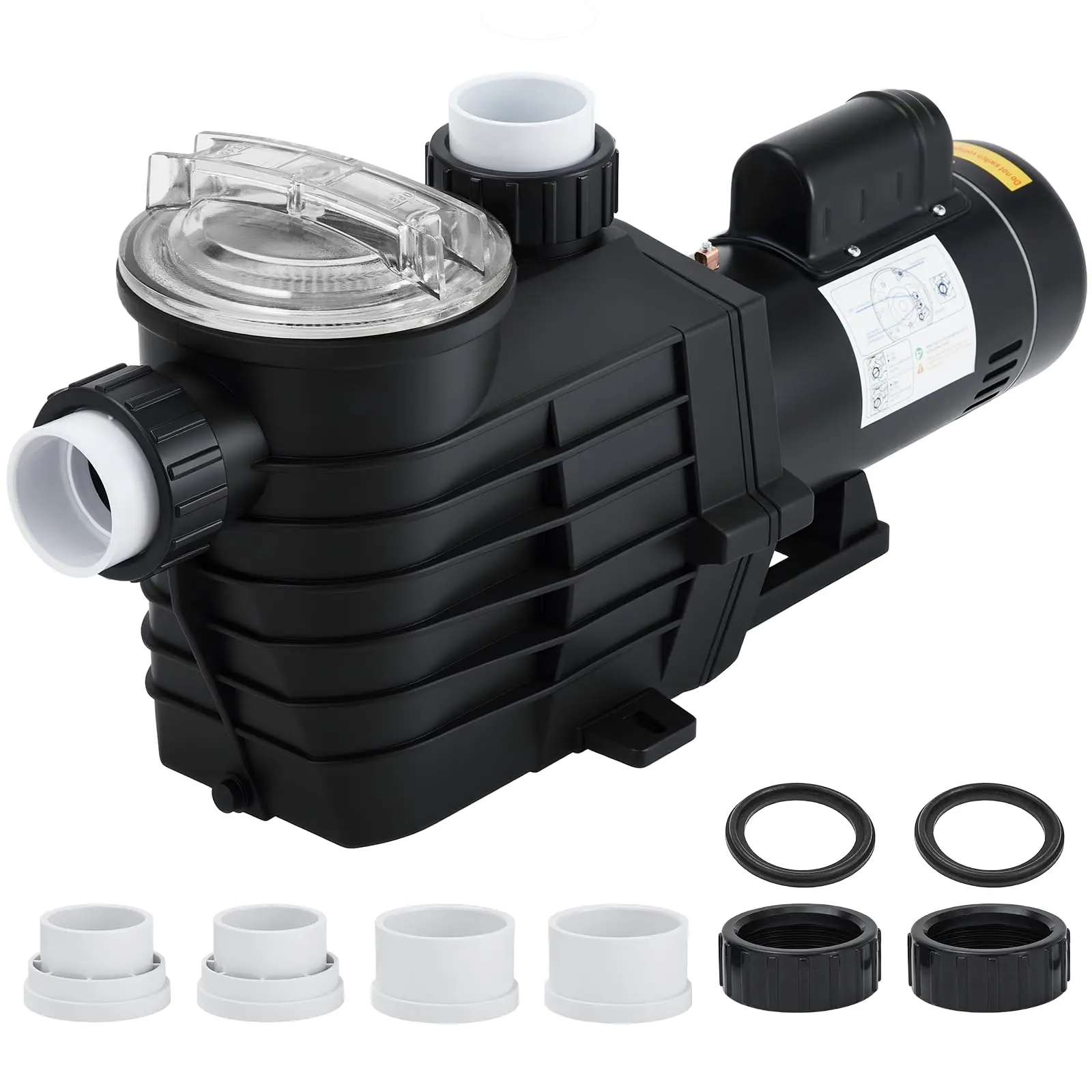 Garvee Pool Pump Above Ground/Inground, 2.5 HP Self Priming Swimming Pool Pump, 115V/230V Dual Voltage Single Speed Pumps with Strainer Basket, 100 GPM Heavy-Duty Pump for Swimming Pools, Spas, Hot Tub