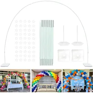 YALLOVE 21ft Balloon Arch Stand Kit, Free Combination in Width and Height (e.g.10ft x 7.5ft), Convenient to Assemble and Disassemble, Not Include Balloons