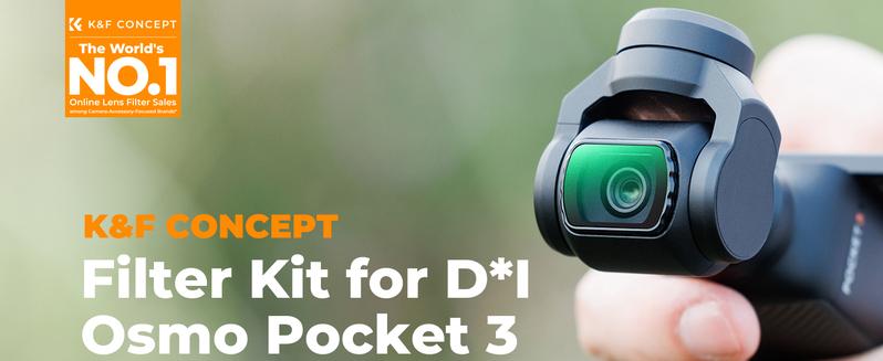K&F CONCEPT Magnetic Effect & ND & CPL Filter Set Compatible with DJI Osmo Pocket 3, 3 Pack CPL Black Diffusion 1/4 ND2-32 Filters Accessories, HD Optical Glass/Multi-Coated