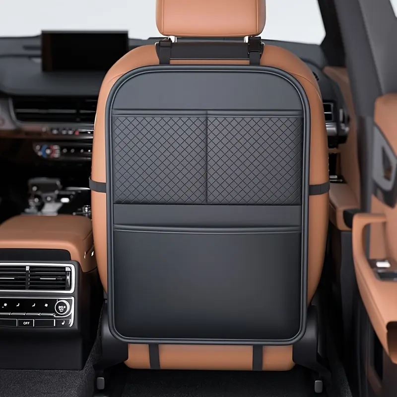 Car seat protector, car seat back cover, anti-kick mat, with storage function, Car Supplies