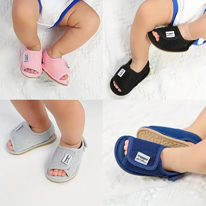 Unisex Toddler Prewalker Sandals - Breathable Mesh, Soft Rubber Sole Fit, Casual Trainers for Outdoor & Everyday Use