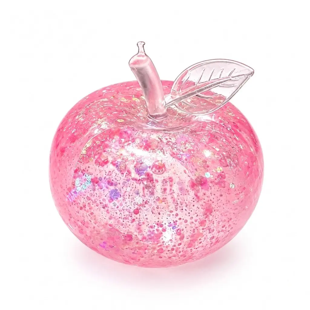 1Pc Aesthetic Transparent Apple Squishy Toy, Clear Maltose Gel Filled Squeeze Ball, Formable Ultra Slow Rising Sensory Fidget Relief Toy For Teens Adults 12+, Office Desk Decor Anxiety Reducer, 6cm Stress Tension Relaxation Gift