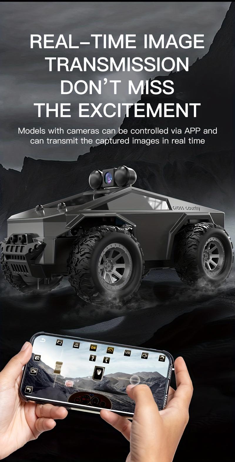 1:28 Camera Remote Control Car |     Controllable via mobile app, real-time image transmission from the roof camera, LED roof light
