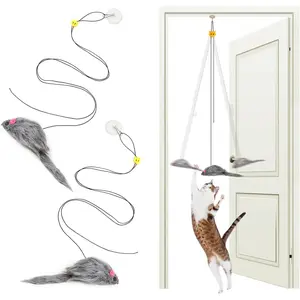 2 count  Toys for Indoor Cats, Interactive Fly Chase  Door    Toys for Mental Physical , Kitten Toys Retractable Cats String Toys Teaser Play Exercise