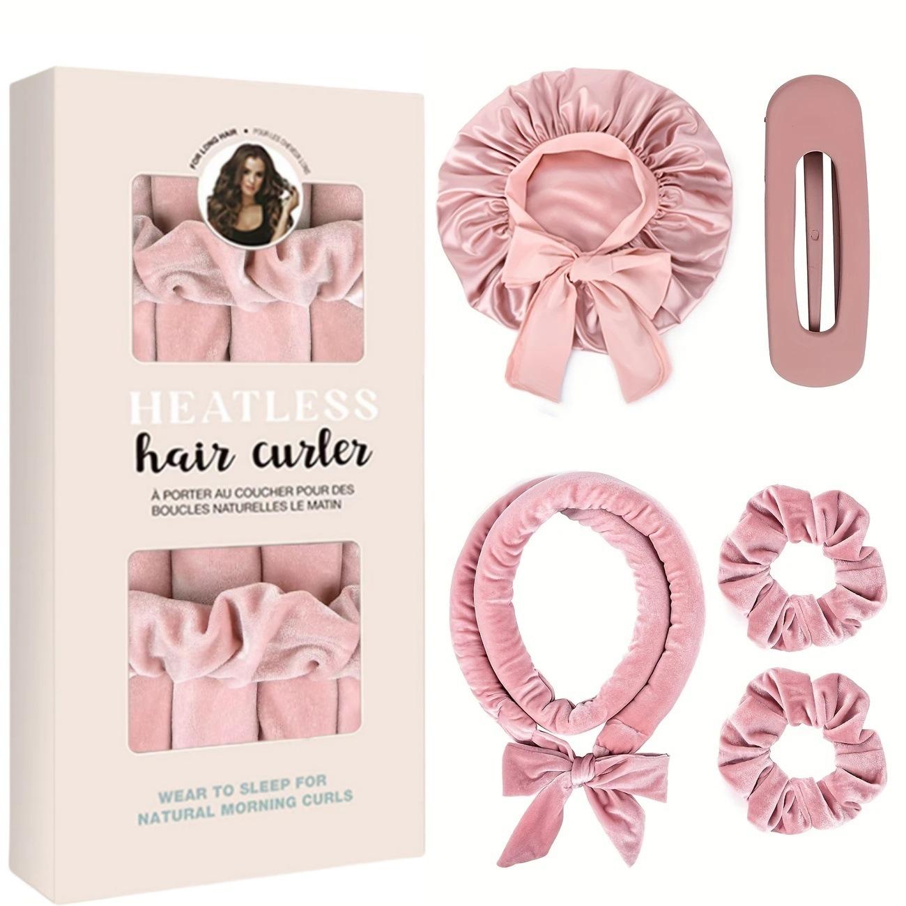 No-Heat Curler Set for Natural Sleep Curls, Simple Design Single Pack, Heatless Curling Set, Heatless Hair Curler
