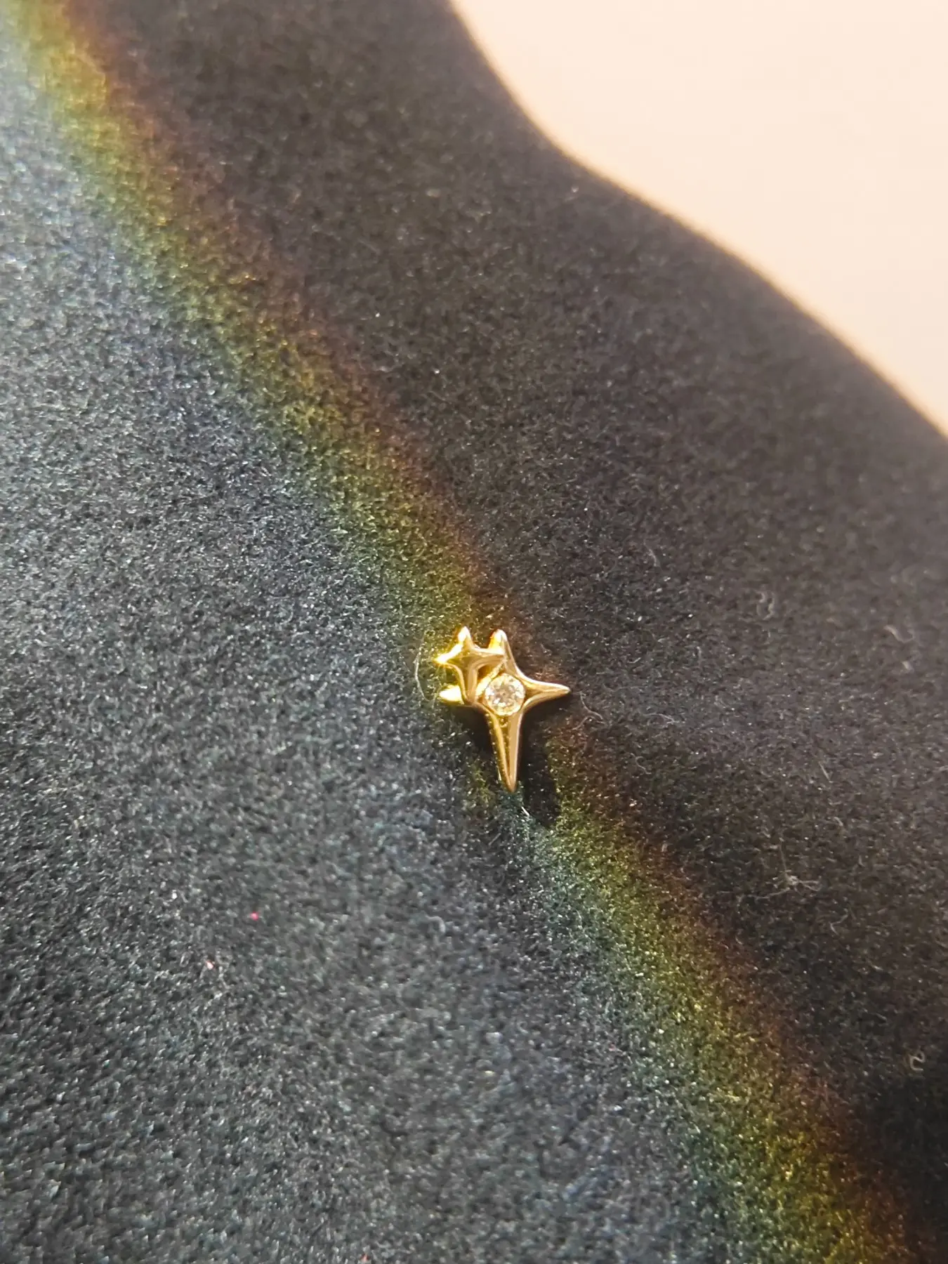1pc S925 Piercing Labret Stud Internal Thread Star Stud Earring Flat Back Stud Earring Zircon Earring Helix Tragus Piercing Lobe Body Jewelry Stylish Minimalist Design Earrings Featuring Stars