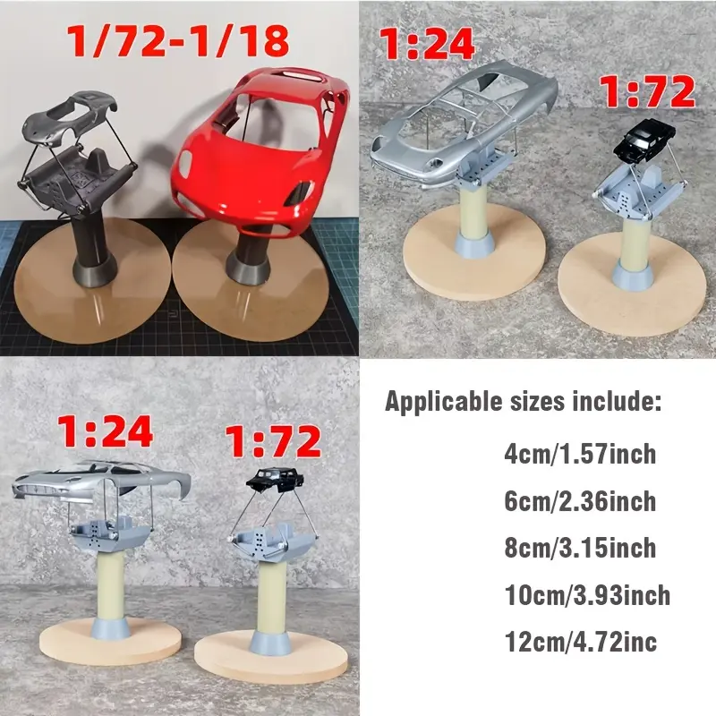1 Set Airbrush Painting Stand And Tool Kit with Adjustable Height, Sturdy Base And Airbrush Gun for 1/43, 1/24, 1/64, 1/72, 1/35 Scale RC Car, Mini-4Wd, Model Kits - Hobbyists, Collectors, Model Building Additions