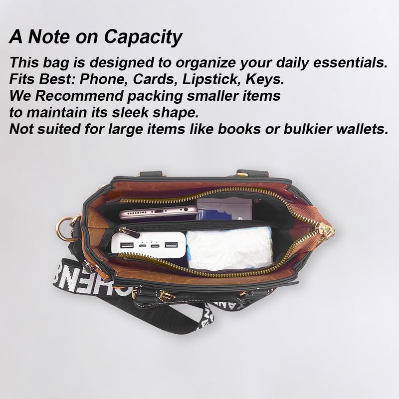 Womens Casual Fashion Shoulder Bag Flap Design Crossbody Bag Double Handle Handbag for Daily Use