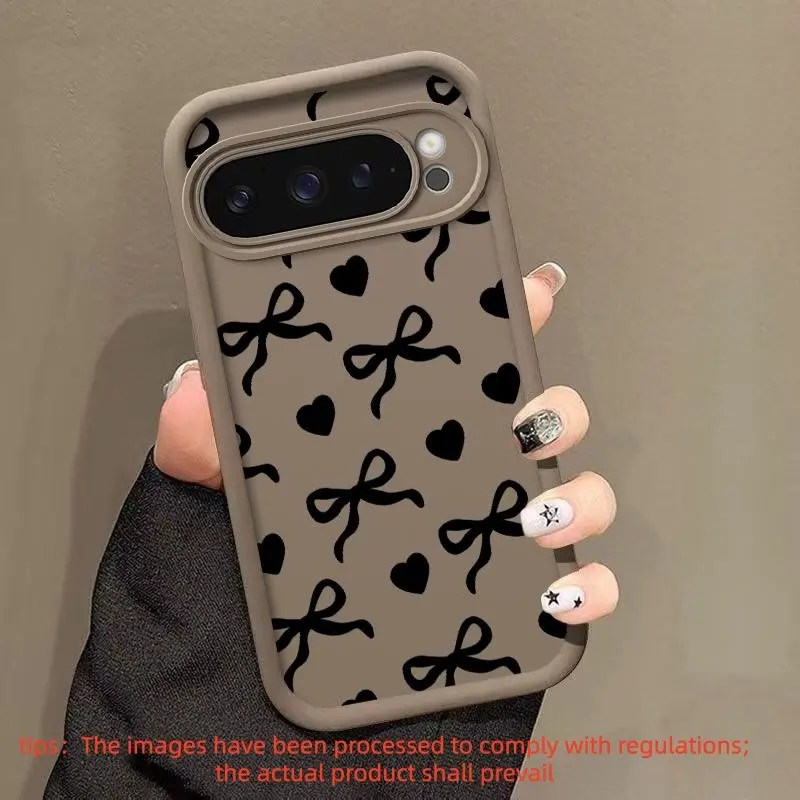 Black bow tie Available in four colors Printing Durable TPU Suitable for gifting Suitable for Google smartphone cases, suitable for Google Pixel 10, 9, 8, 7 Pro, A, XL phone cases of various models Phone Cover Office workers enjoy it Gifts