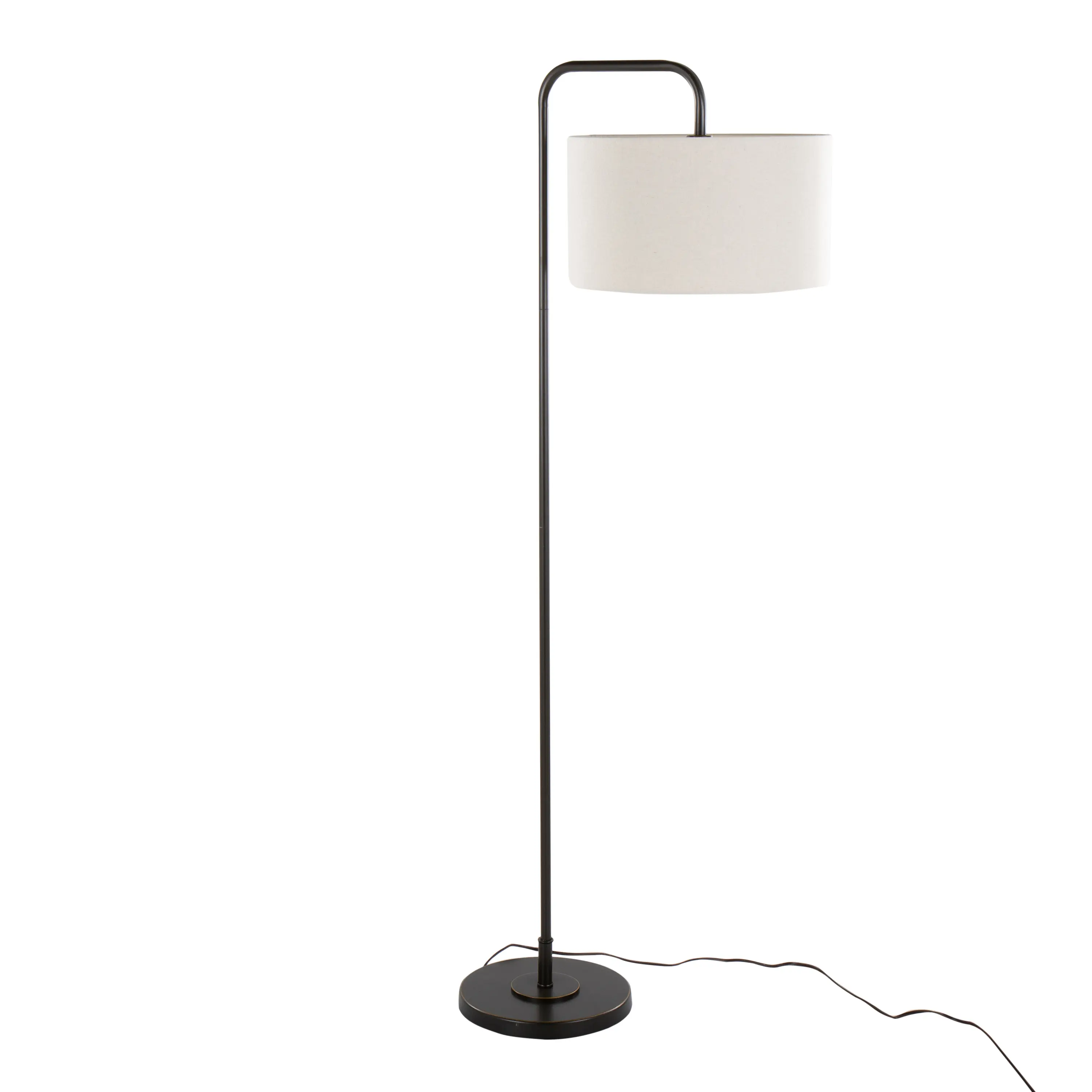 ARCH 63" Contemporary Metal Floor Lamp Oil Rubbed Bronze Finish Beige Linen Shade Tall Standing Light for Living Room Bedroom Office Reading Corner Indoor Decor, Home Furniture and Household Product Search Terms for US Online Shopping