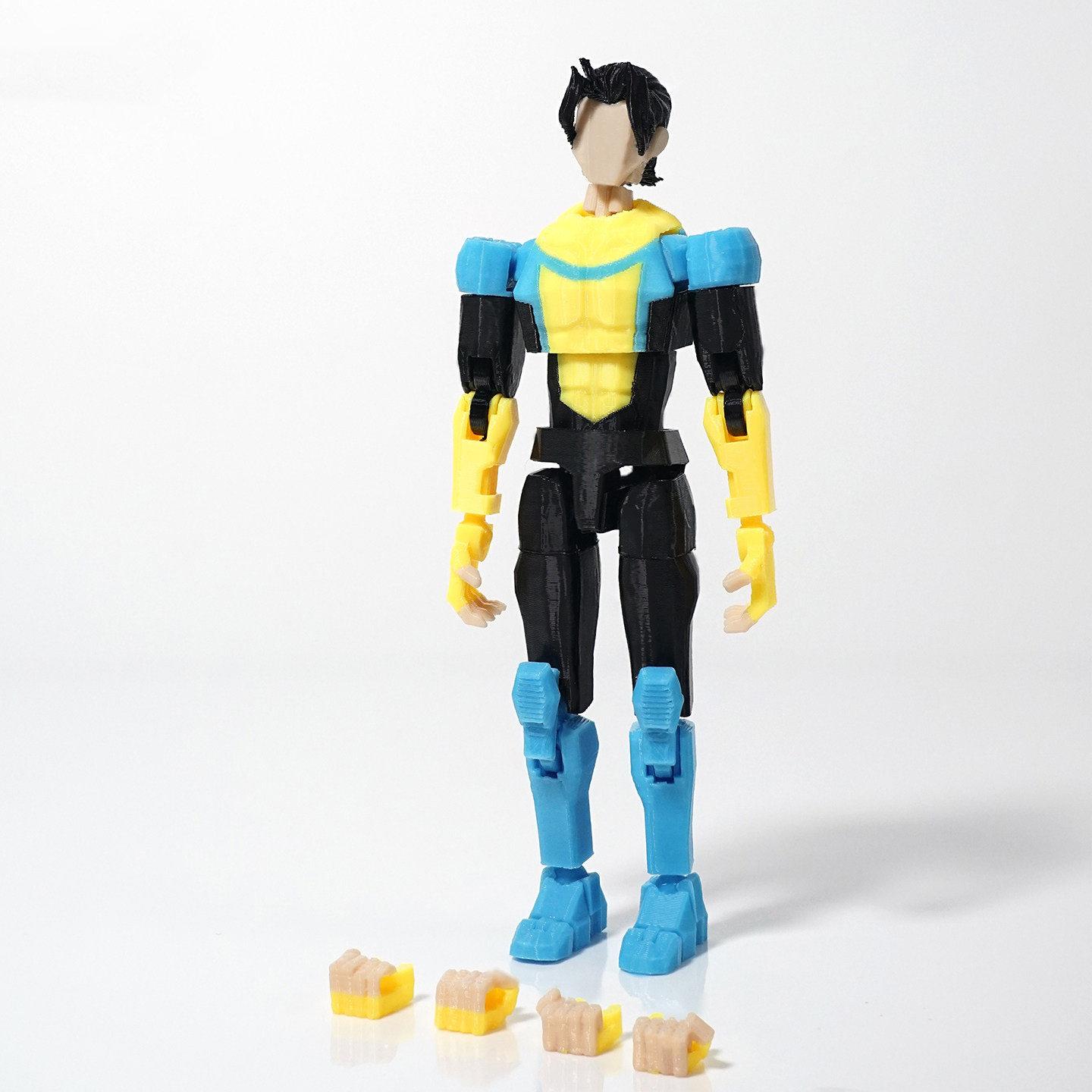 In Stock New 3D Printed Invincible T13 Dummy 13 Action Figure Multi-Jointed Movable Shapeshift Superhero Model Toy
