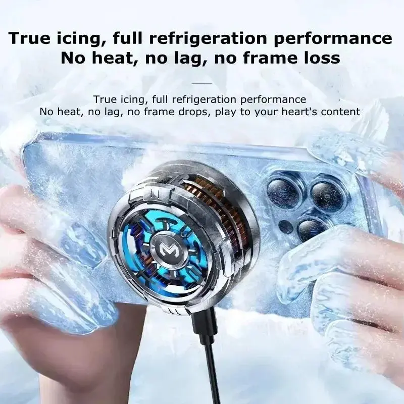 CX08 Mobile Phone Ice Cooler Magnetic Cooling Fan Case Radiator For PUBG Gaming Back Clip Cool Heat Sink For Smartphones