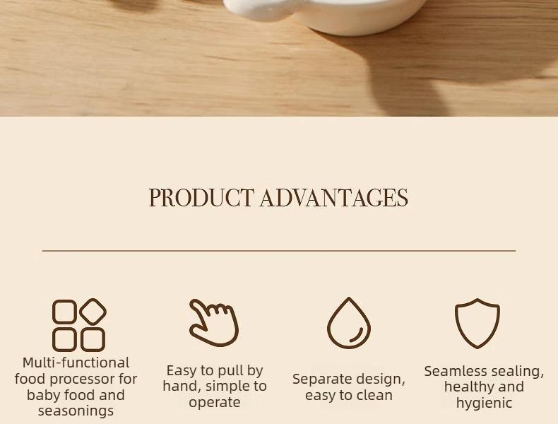 Manual garlic grinder, garlic mincer, garlic pounder, small household kitchen meat grinder