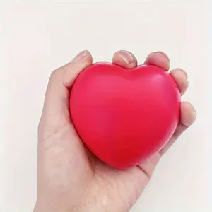 Red Heart-Shaped Grip Ball - Perfect for Youngsters' Day, Christmas, Women's Day, Thanksgiving & Mother's Day |   Durable PU Material |   Ideal for Fitness & Training