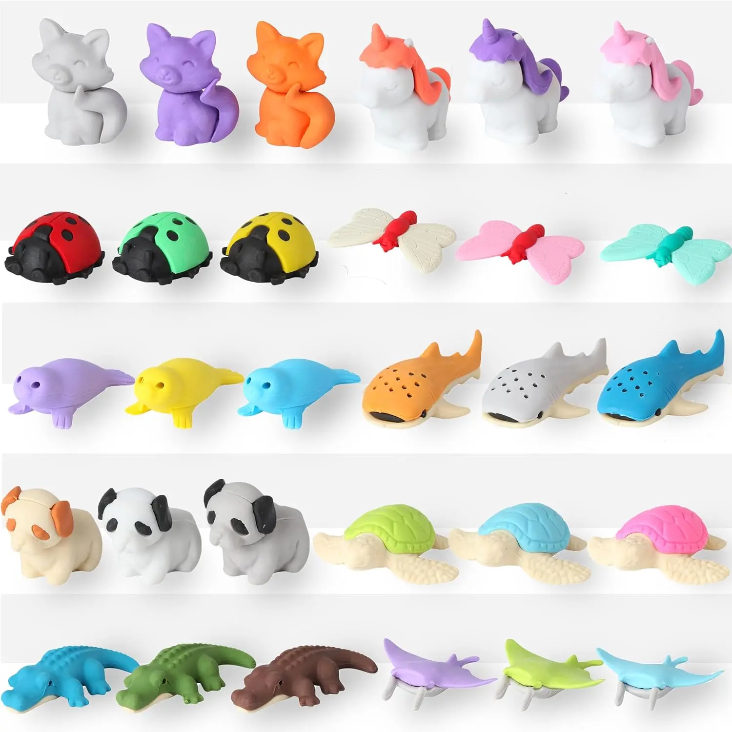 - Mini  cil Erasers  Set, 30 count, 10 Design |  Mini Puzzle Erasers Toys for  , Party Favors,  & Safe for , Latex-Free