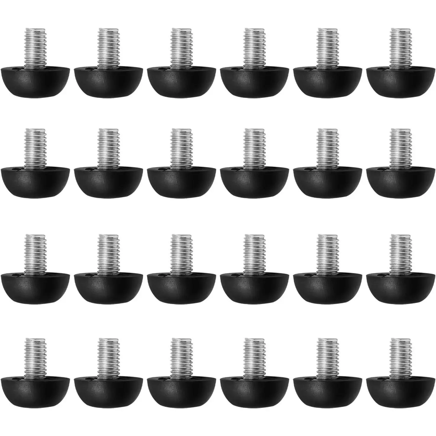 24 PCS 8mm x 1.25 M8 Adjustable Stainless Steel Screw-in Furniture Leg Levelers, Replacement Leveling Feet for Outdoor Patio FurnitureGift