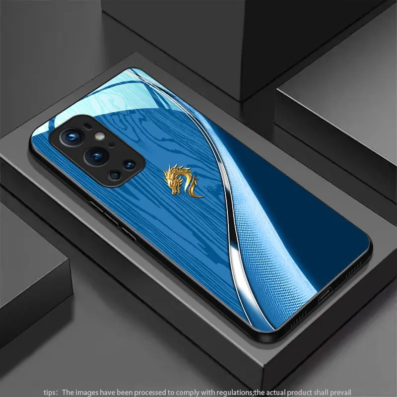 Dragon Travels the World for Oneplus 7/8/9/11/12/10 Pro/10R/10T/6T/7 Pro/7T/7T Pro/8 Pro/8T/9 Pro/Ace 2/Ace 3 Hard Case Casing Glass texture light luxury new styles Stylish Protective Cover