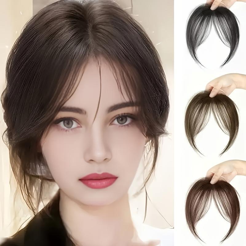 Full & Fluffy High-Temperature Synthetic Fiber Wig, Straight Style with Side Flip Bangs, Lightweight Basic Wig for Daily Wear & Dating Head Long Wavy Clip-In Hair Extensions Pre-Looped Passion Twist Crochet Pre-Twisted Claw Ponytail Dark Brown Beads curly