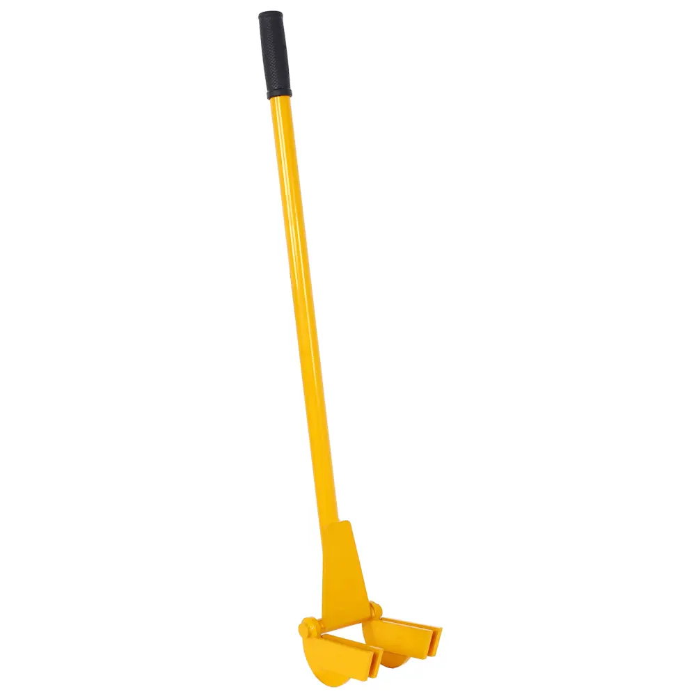 Pallet Buster Tool with 43 Inch Long Handle, Yellow Deck Wrecker Tool, Heavy Duty Pallet Pry Bar for Easy Deck Board Removal, Wooden Pallet Dismantling Tool, Labor Saving Deck Repair Tool, Construction Hand Tool for DIY Projects and Woodworking