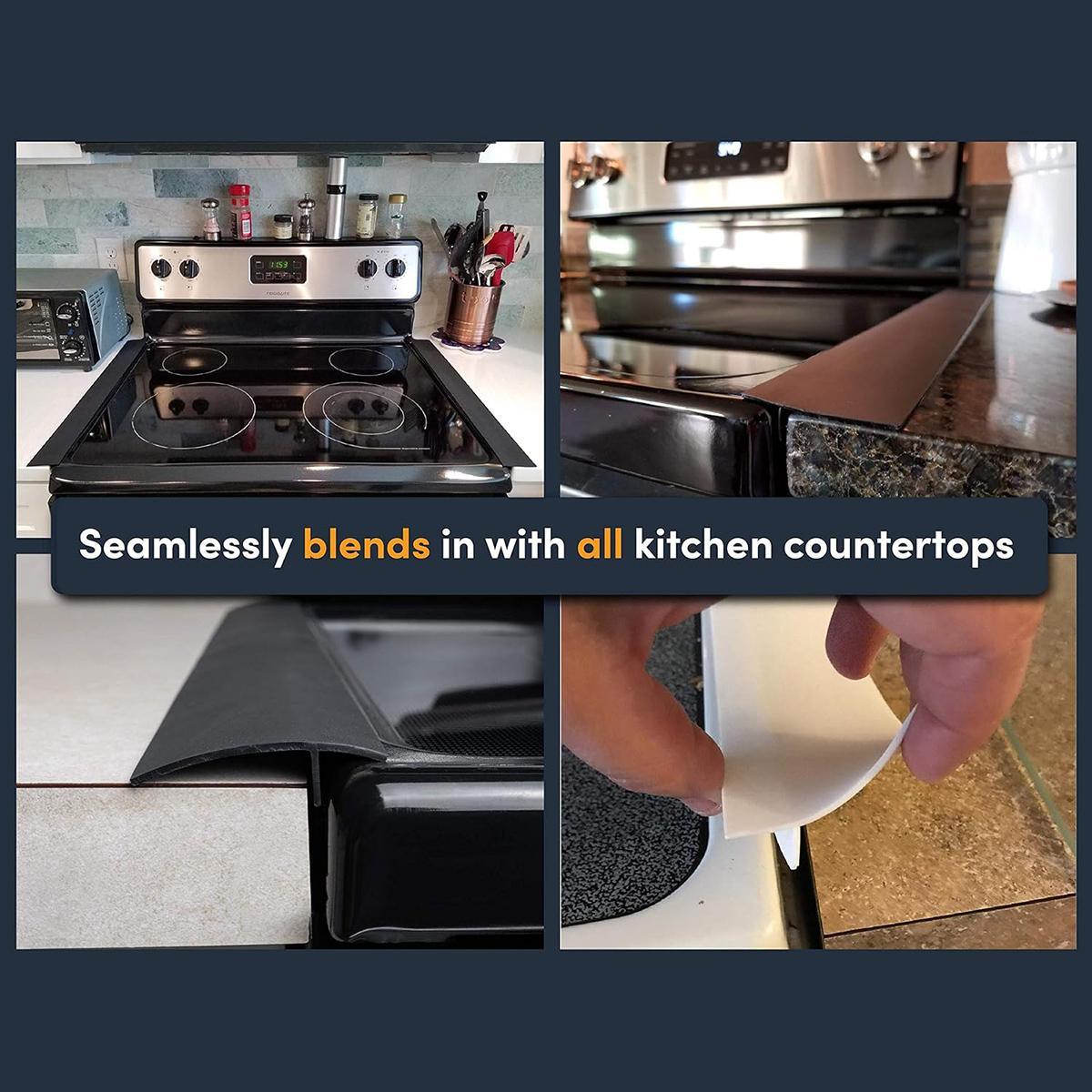 Silicone Gap Sealing Strip, 1-Pack High-Temperature-Resistant Countertop Seal, Prevent Spills & Keep Kitchen Gaps Clean