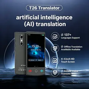 Ai Portable Language Translator Device, Real-Time Voice Translation, Offline & Image Translation, Ideal for Travel, Office, Social Use