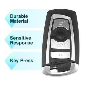 2pcs 315MHz KR55WK49863 Replacement Smart Proimity Keyless Entry Remote Key Fob for BMW 550i 530i 535i 520i 2009-2016 3 Buttons with Door Key PCF794 Chip