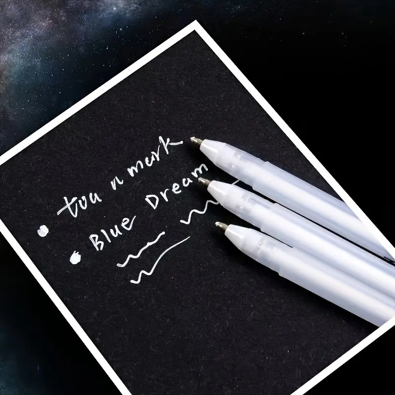 5 white highlighters, artist sketch pen, sketch pen
