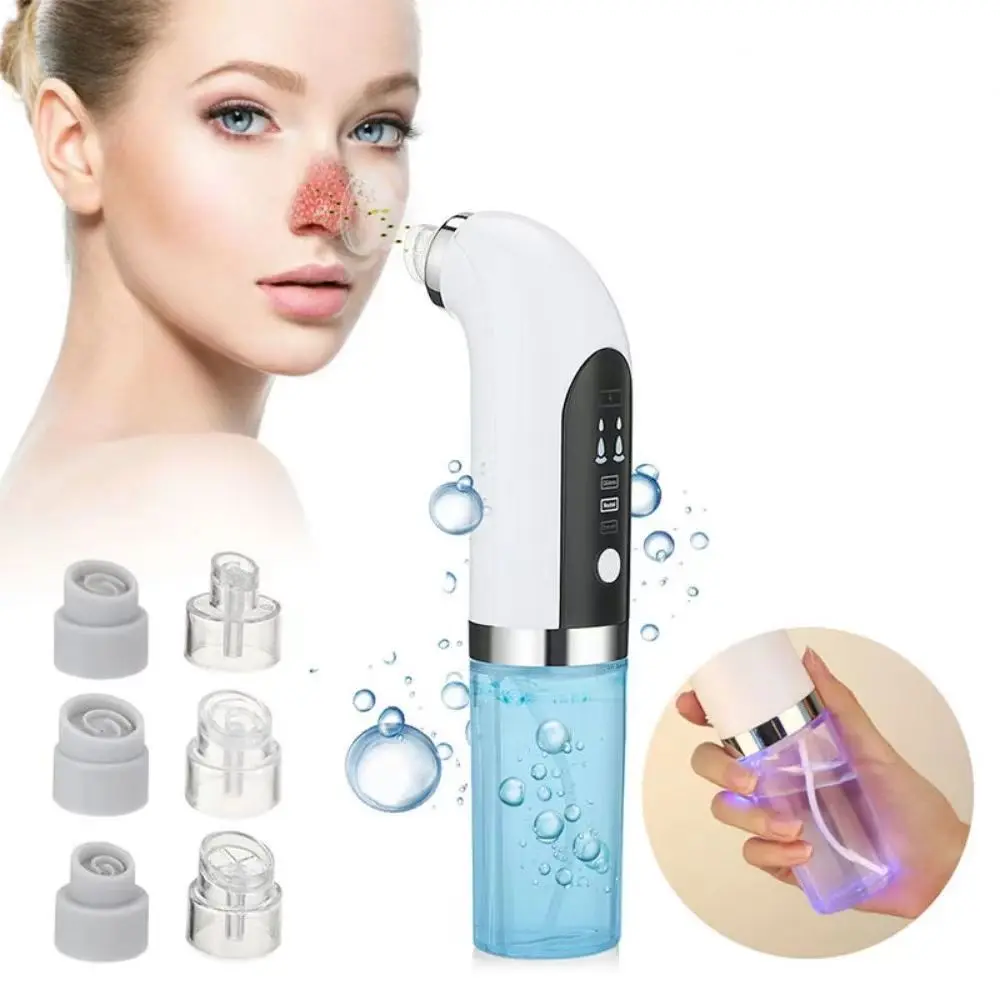 Electric Blackhead Pore Cleanser with USB Charging, 3 Modes, 6 Nozzles,  Battery, Facial Care Tool, High-End Beauty Device