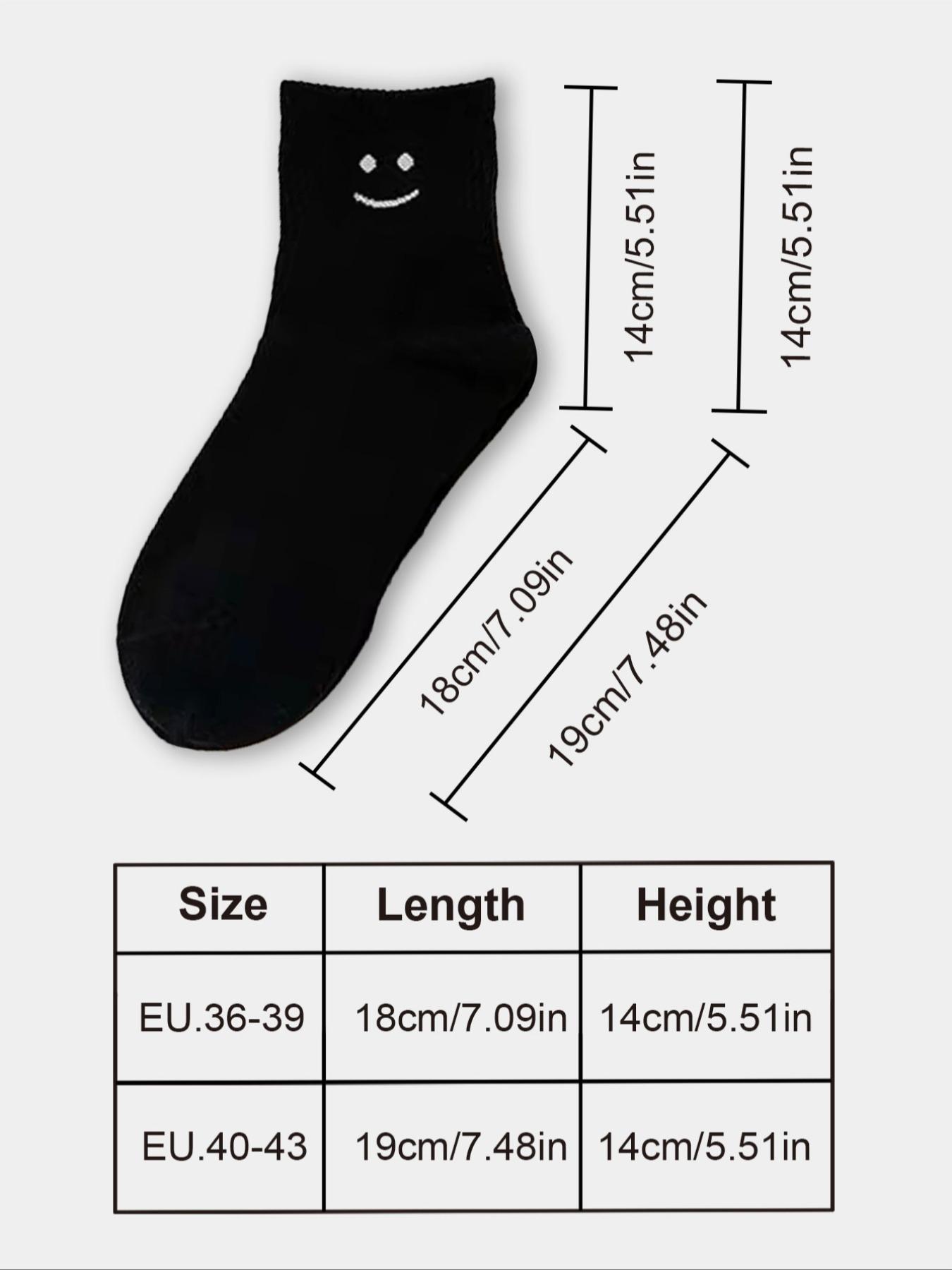 Random Women's Cartoon Face Print Crew Socks, Casual Moisture Wicking Socks, Soft Comfy Breathable Hosiery for All Seasons Daily Wear, Socks for Women, Crew Socks Women, Cute Textured Socks