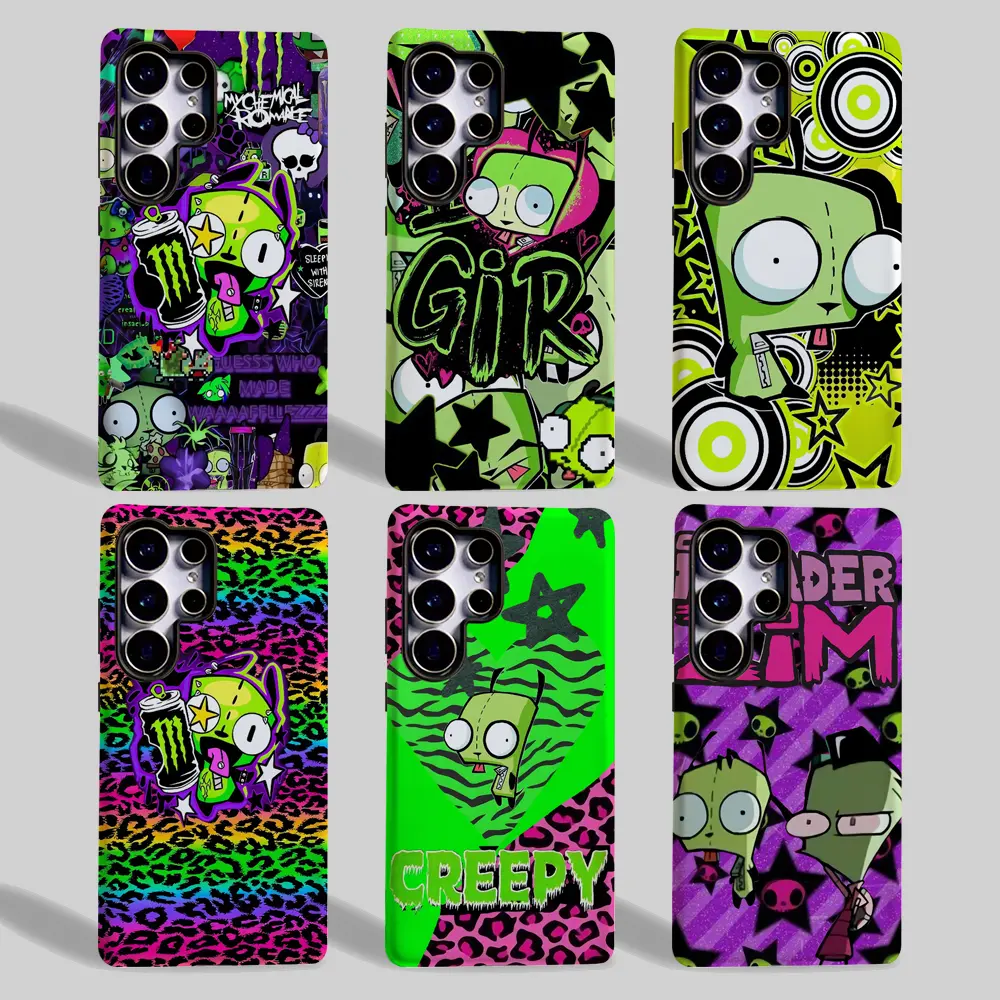 I-Invad3r Z-Zim GIR Phone Case for Samsung Galaxy S26/S25/S24/S23/S22/S21/PLUS/FE/Ultra/NOTE20/A71/A56/A55/A54/A53/A52/A36/A35/A34/A26/A25/A23/A16/A15/A14/A13/A04S/A06,Shockproof Thickened Protective Y2K Aesthetic Protective Cover