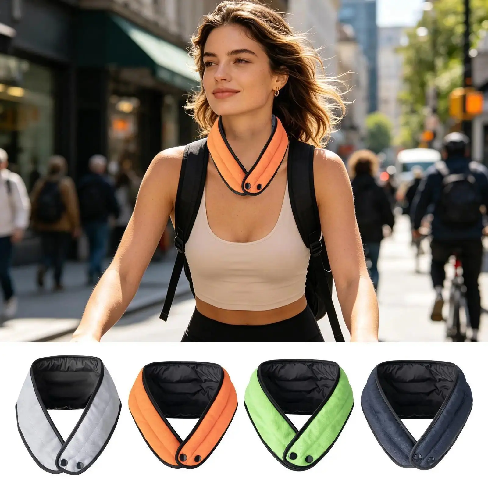 Unisex Polyester Fabric Cooling Scarf Wrap - Lightweight, Reusable, Moisture-Wicking with Instant Chill for Running, Gym, Hiking